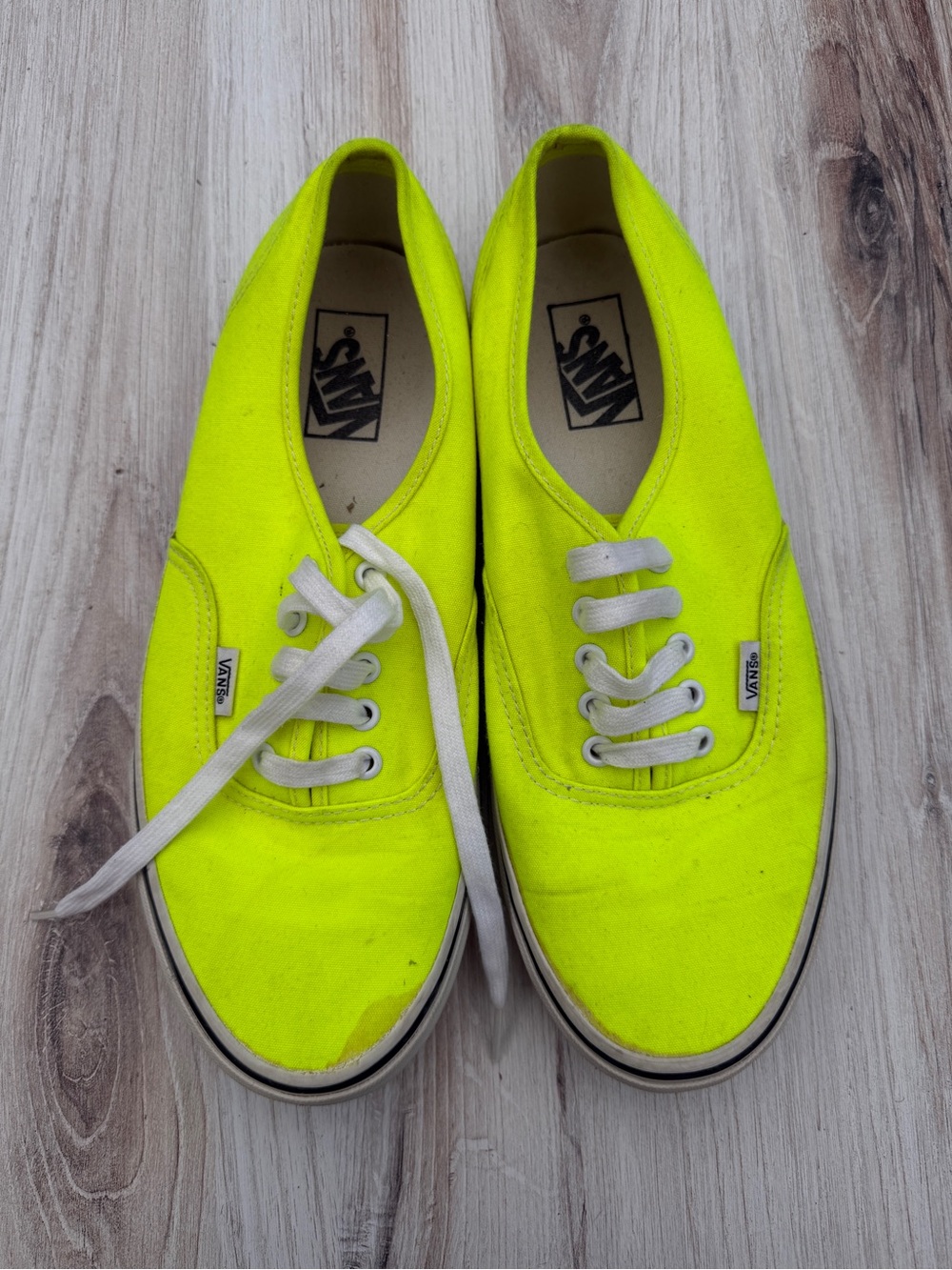 Vans Women's Neon Green Canvas Sneakers